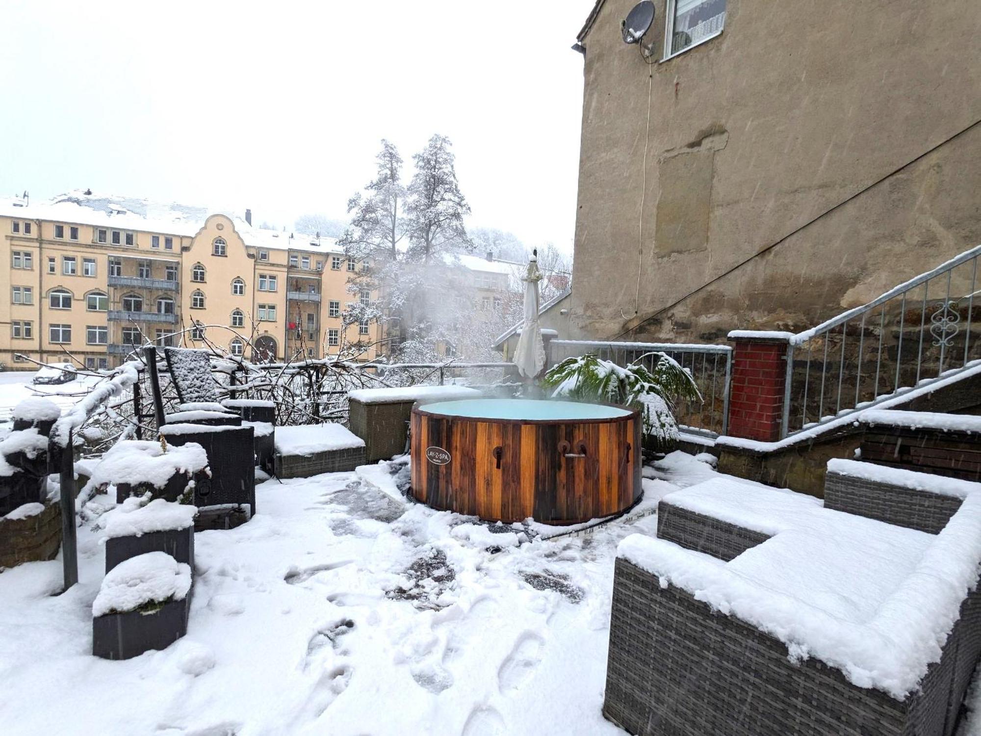 Uo2 - Urlaubsmagie - Garten, Whirlpool, Sauna Apartment เซบนิทซ์ ภายนอก รูปภาพ