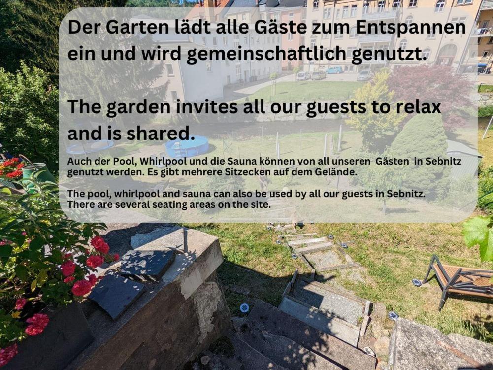 Uo2 - Urlaubsmagie - Garten, Whirlpool, Sauna Apartment เซบนิทซ์ ภายนอก รูปภาพ